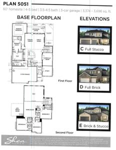 New construction Single-Family house 5319 Timpson Dr, Manvel, TX 77578 plan Plan 5051 Elevation C - image