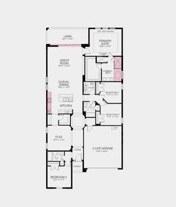 Structural options added include: Gourmet kitchen, 8' interior doors, pocket sliding glass door, tray ceiling package, deluxe primary bath with shower and garden tub, and whole house impact windows.