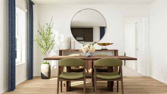 Dining room featuring light wood-type flooring