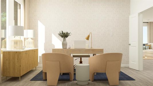 Dining area featuring light hardwood / wood-style flooring