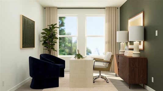 Living area featuring hardwood / wood-style flooring