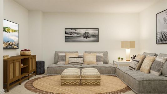 View of carpeted living room