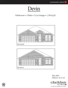 New construction Single-Family house 2461 Collinwood Ln, Keene, TX 76031 plan Devin - image