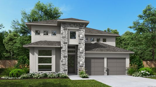 New construction Single-Family house 22223 Rustic Holw, San Antonio, TX 78258 plan 2595W - image