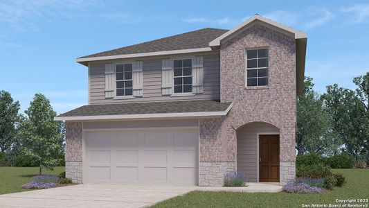 New construction Single-Family house 4306 Thyme Gdn, Von Ormy, TX 78073 The Grace- photo 1 1