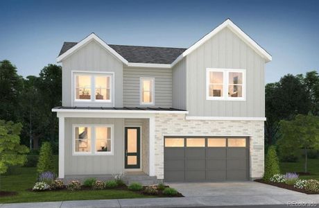 New construction Single-Family house 1276 Stillspring Ln, Castle Pines, CO 80108 plan 3673 Brooklyn Elevation Modern Farmhouse - image