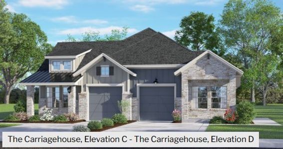New construction Single-Family house 5247 Celestial, Manvel, TX 77578 plan Carriagehouse – Single Story Villas - image