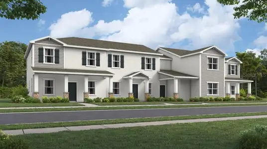New construction Townhouse house 2286 White Buffalo St, Apopka, FL 32703 plan Landcaster - image
