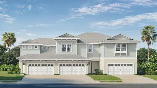 New construction Townhouse house 31838 Clover Fin Ct, Wesley Chapel, FL 33545 plan Bermuda - image