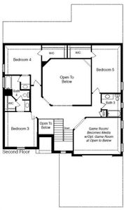 D.R. Horton's Kingwood floorplan, 2nd floor - All Home and community information, including pricing, included features, terms, availability and amenities, are subject to change at any time without notice or obligation. All Drawings, pictures, photographs, video, square footages, floor plans, elevations, features, colors and sizes are approximate for illustration purposes only and will vary from the homes as built.