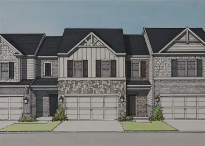 New construction Townhouse house 1171 Park Center Cir, Austell, GA 30168 Wisteria- photo 0