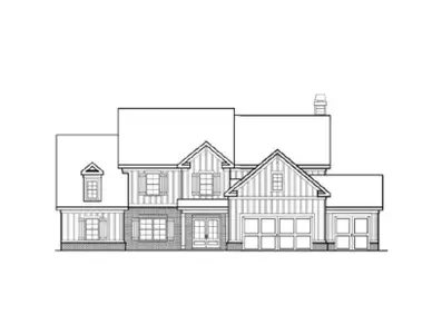 New construction Single-Family house 1500 Willowbend Pl, Monroe, GA 30655 plan (GA) Woodmont A 3 Front Entry - image