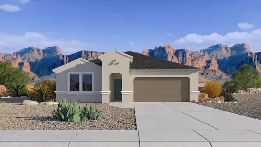 New construction Single-Family house 5781 E Freesia Ln, San Tan Valley, AZ 85140 plan Saguaro - image