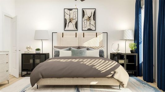 Bedroom featuring light hardwood / wood-style floors