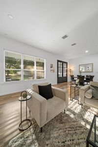 Living room featuring light hardwood / wood-style flooring