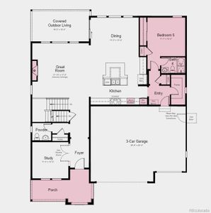 Structural options added include: first floor guest suite with full bath, fireplace, tub and shower in primary bath, unfinished basement.