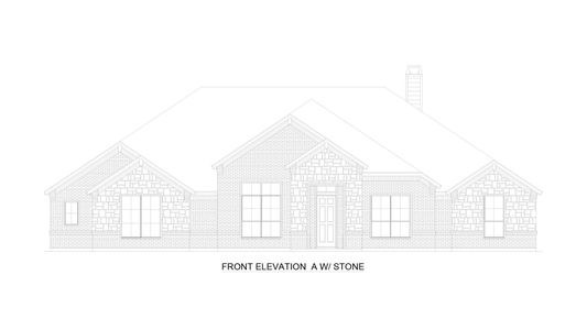 Elevation A with Stone | Concept 2978 at Hidden Creek Estates in Van Alstyne, TX by Landsea Homes