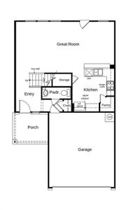 This floor plan features 3 bedrooms, 2 full baths, 1 half bath and over 1,700 square feet of living space.