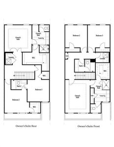 Brittany 2nd Floor Floor Plan - Owners Front Layout