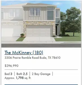 New construction Townhouse house 3306 Prairie Ramble Rd, Buda, TX 78610 null- photo 1 1