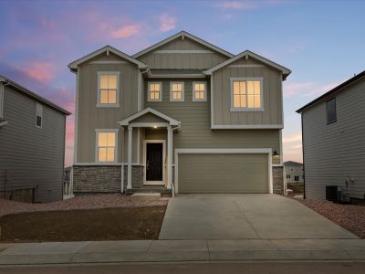 New construction Single-Family house 11390 Pikeminnow Pl, Colorado Springs, CO 80925 plan The Twin Peaks - image