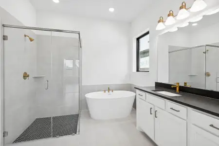 New construction Single-Family house 12222 Grassy Bend Dr, Mont Belvieu, TX 77523 plan The Bluffstone - image