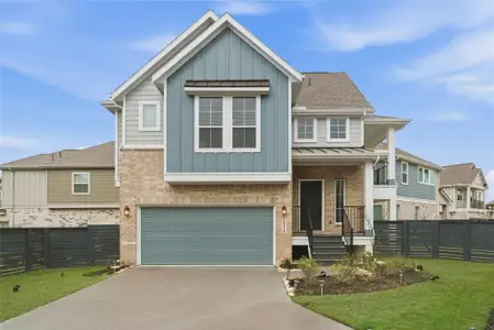 New construction Single-Family house 15139 Post Oak Falls Dr, Cypress, TX 77433 plan Oakdale – Courtyard Collection - image