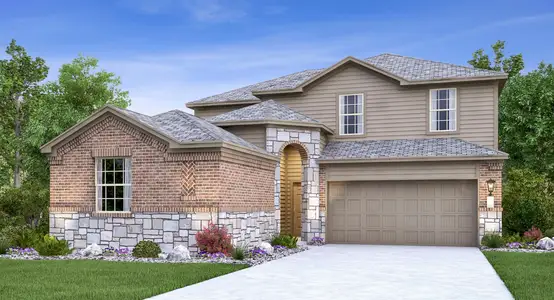 New construction Single-Family house 17805 Orchard Oriel Wy, Pflugerville, TX 78660 plan Hudson II 20x20 Garage - image