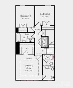 Structural options added include: additional storage at second floor, linear fireplace in gathering room, shower ledge in owner's bath.