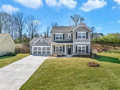 New construction Single-Family house 596 Calgary Downs Dr, Winder, GA 30680 plan The Jefferson | Front Entry - image