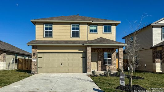 New construction Single-Family house 15554 Lemon Pepper Creek, Von Ormy, TX 78073 The Madison- photo 0