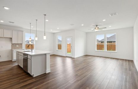 Bright kitchen with large windows *real home pictured