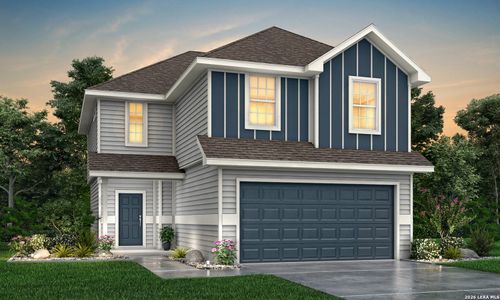 New construction Single-Family house 8823 Black Oak Dr, Elmendorf, TX 78112 plan The Lowry - image
