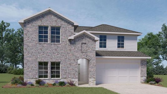 New construction Single-Family house 2333 Bronc Buster Way, Leander, TX 78641 The Ozark- photo 0 0