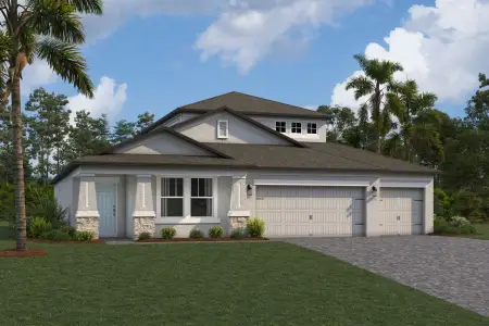 New construction Single-Family house 12979 Castle Oaks Dr, Hudson, FL 34669 plan Elmhurst Bonus - image