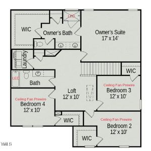 Second Floor Layout Lot 21