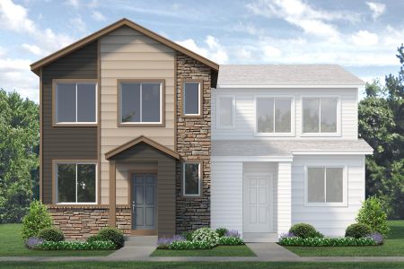 New construction Duplex house 263 Shoveler Way, Johnstown, CO 80534 Biscayne- photo 0