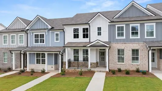 New construction Townhouse house 6708 Leigh St, Flowery Branch, GA 30542 plan Addington - image