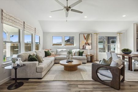 Living Room in the Diamond home plan by Trophy Signature Homes