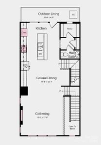 Floor Plan - Structural Option Added: Electric Fireplace to gathering room