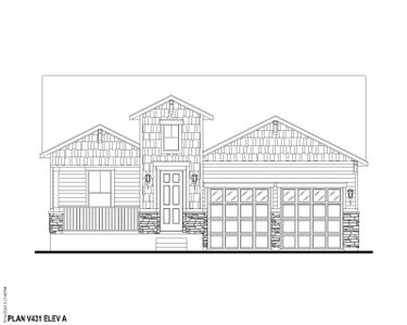 Plan V431 Elevation A w/ Stone