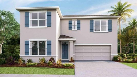 New construction Single-Family house 33463 Darley Dale Trail, Wesley Chapel, FL 33545 Ensley- photo 0