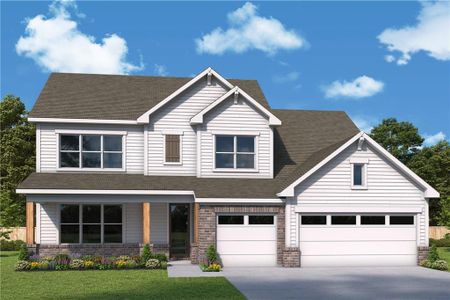 New construction Single-Family house 214 Wild Ginger Bnd, Woodstock, GA 30188 The Worthdale- photo 0
