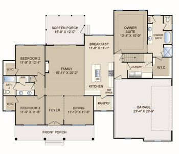 New construction Single-Family house 30 Kettle Creek Dr, Zebulon, NC 27597 plan Fuller - image 3