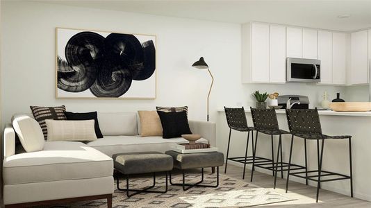 Living room featuring light hardwood / wood-style floors