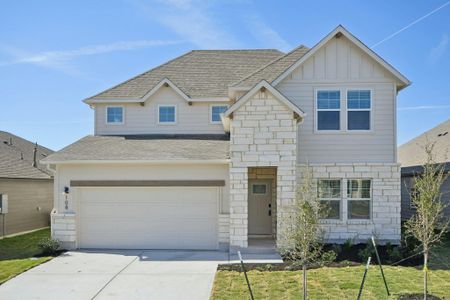 New construction Single-Family house 108 Holmby Dr, Hutto, TX 78634 plan The Woodside (456) - image