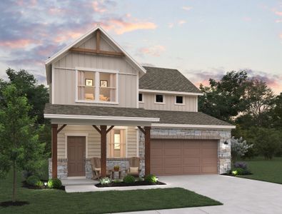 New construction Single-Family house 102 Palo Brea Lp, Hutto, TX 78634 plan Sierra - image