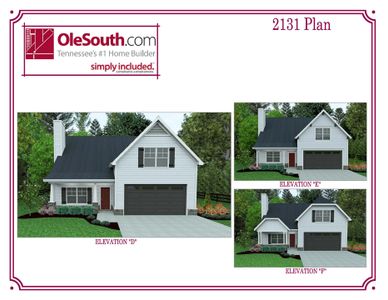 New construction Single-Family house 3481 Manchester Pike, Murfreesboro, TN 37127 plan 2131 Elevation DEF - image