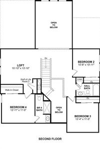 The Omaha floor plan by K. Hovnanian Homes. 2nd Floor Shown. *Prices, plans, dimensions, features, specifications, materials, and availability of homes or communities are subject to change without notice or obligation.