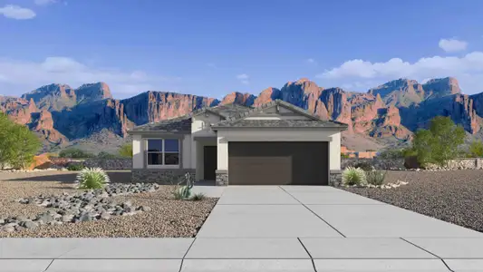 New construction Single-Family house 1411 W Shannons Wy, Coolidge, AZ 85128 plan Baxter - image